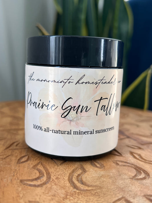 Prairie Sun Tallow - Natural Mineral Sunscreen